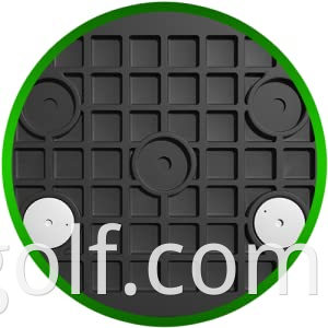 Strong compound rubber molded into a waffle base design for traction and stability.